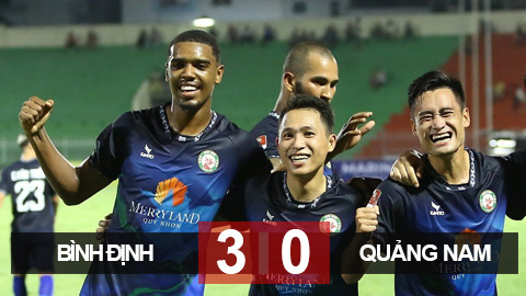 Kết quả Bình Định 3-0 Quảng Nam: Ghi 3 bàn trong hơn 12 phút, đất Võ mở hội